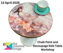 Load image into Gallery viewer, Chalk Paint and Decoupage Side Table Workshop at Creative Fringe Penrith