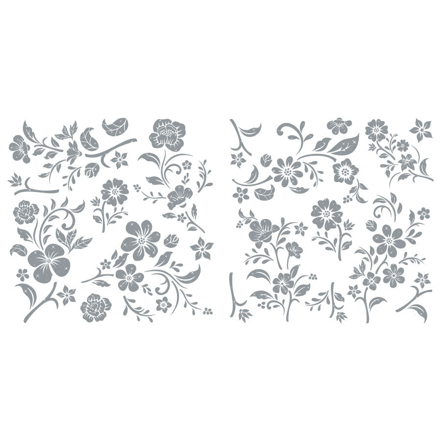 Blooms  Silver–  2 Sheets
