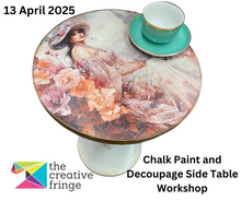 Load image into Gallery viewer, Chalk Paint and Decoupage Side Table Workshop at Creative Fringe Penrith
