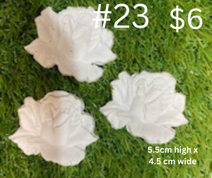 #23  set of 3 Roses  Flexible Moulding