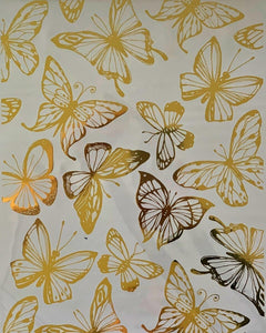 Gold Foil Rub On Butterflies Transfer