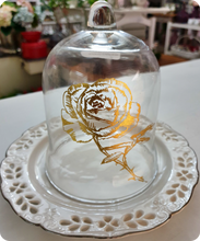 Load image into Gallery viewer, Gold Foil Rub On Roses Transfer
